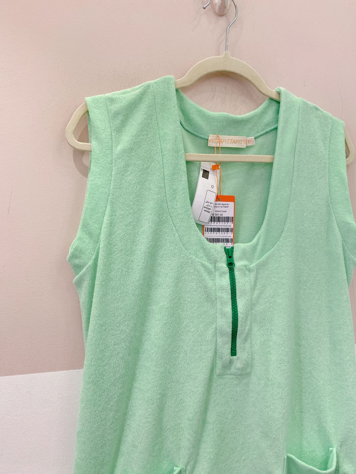 Vestido atoalhado verde Pitta G