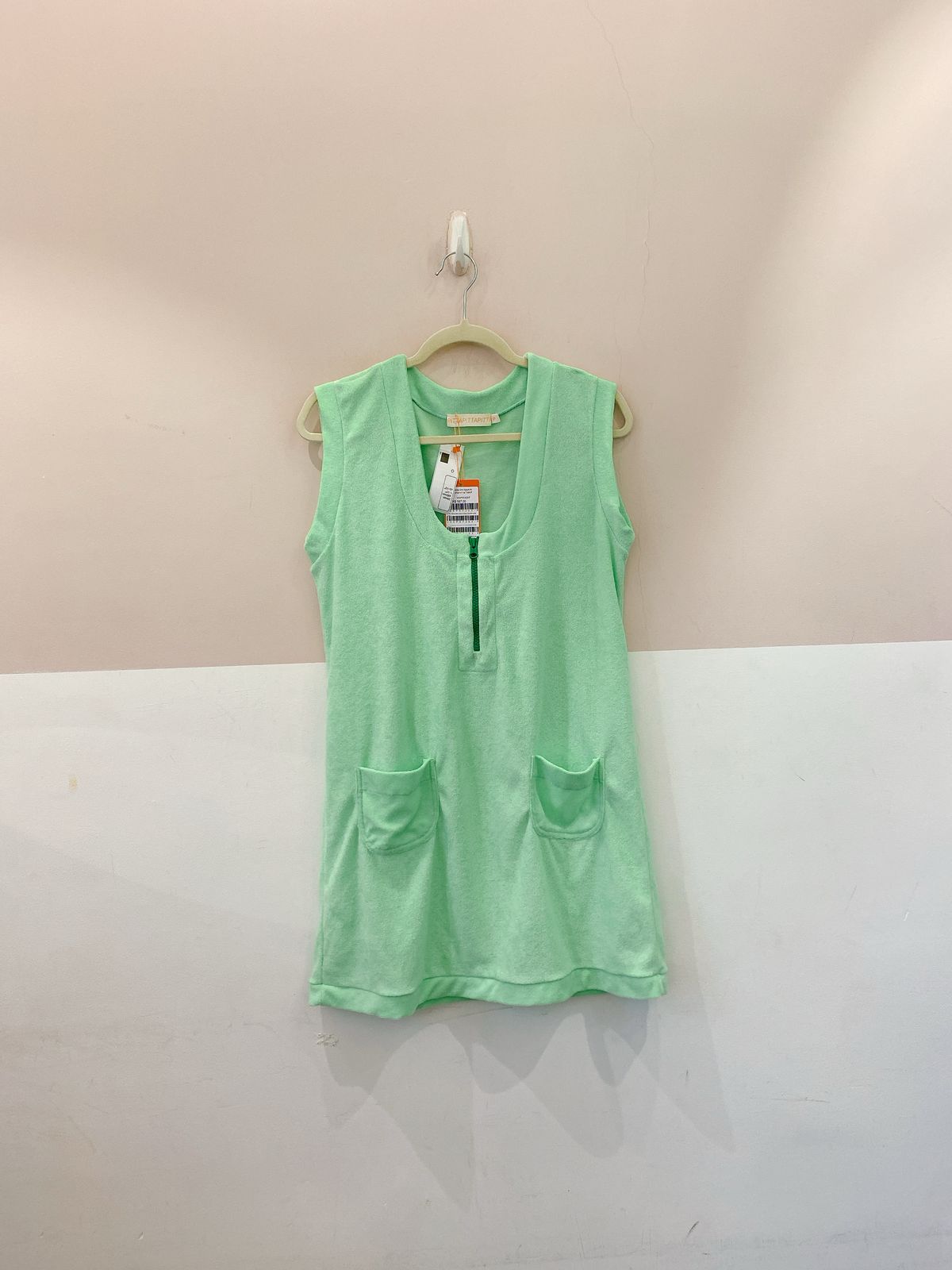 Vestido atoalhado verde Pitta G