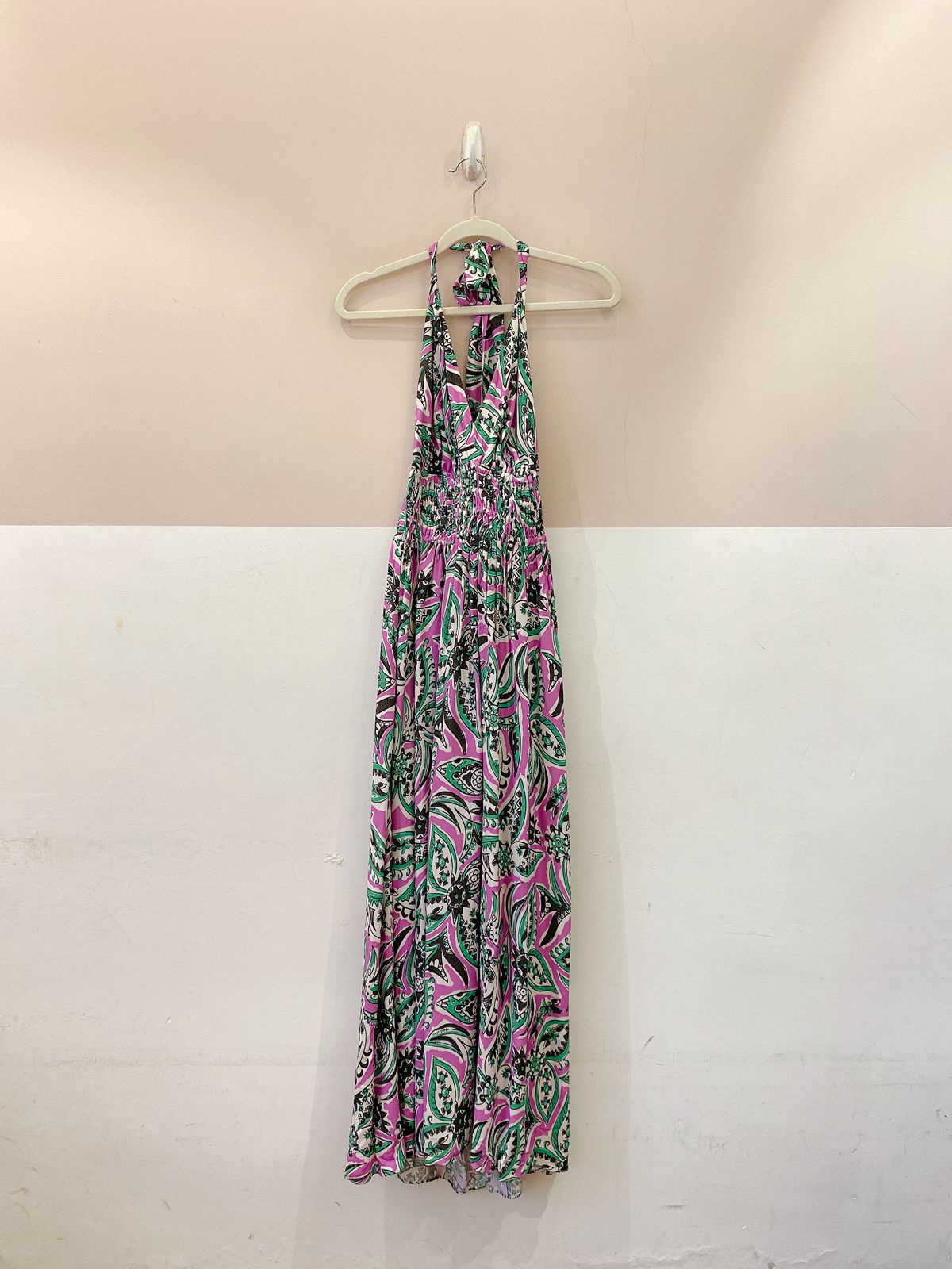 Vestido estampado verde Hit M