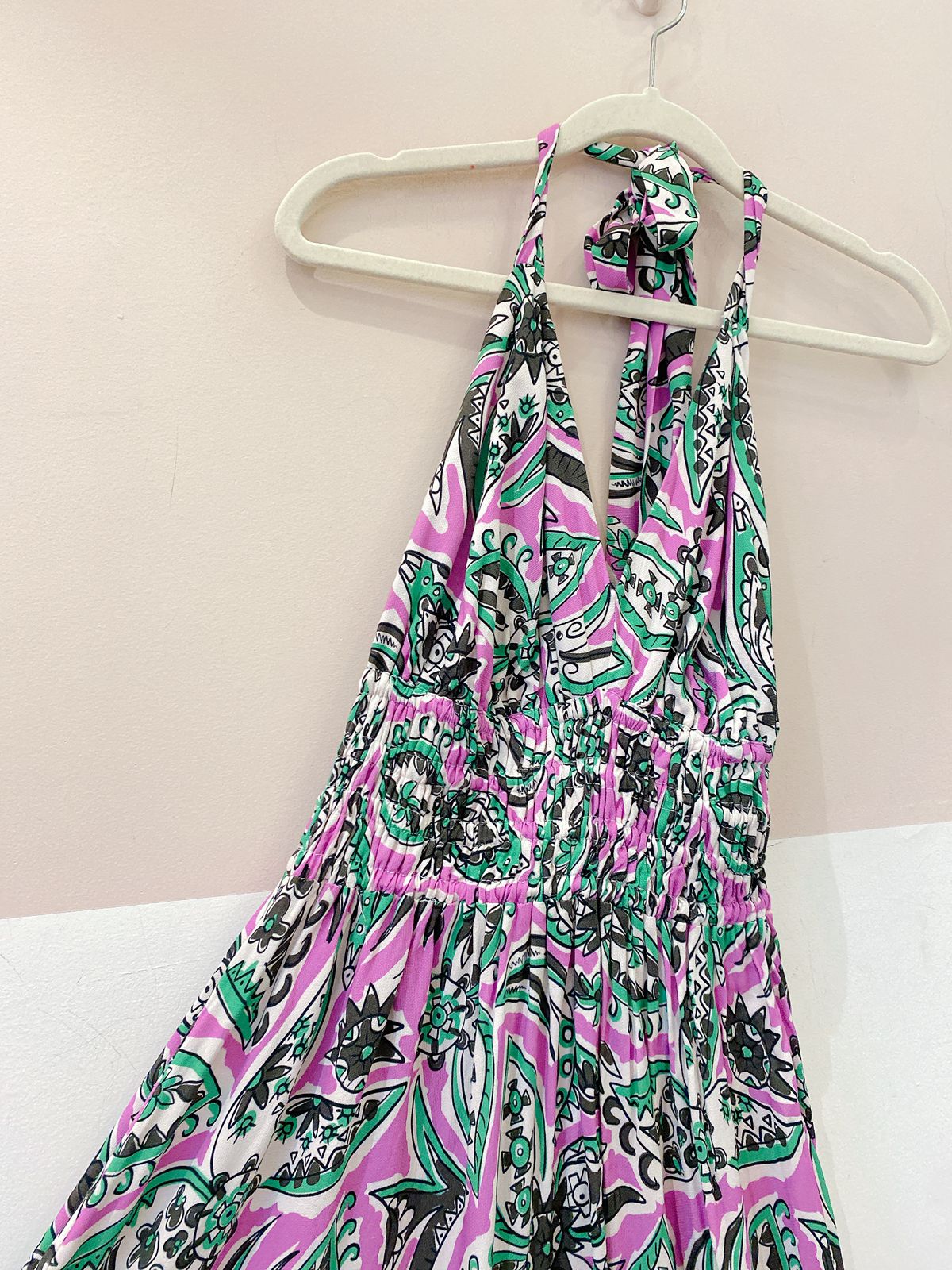 Vestido estampado verde Hit M