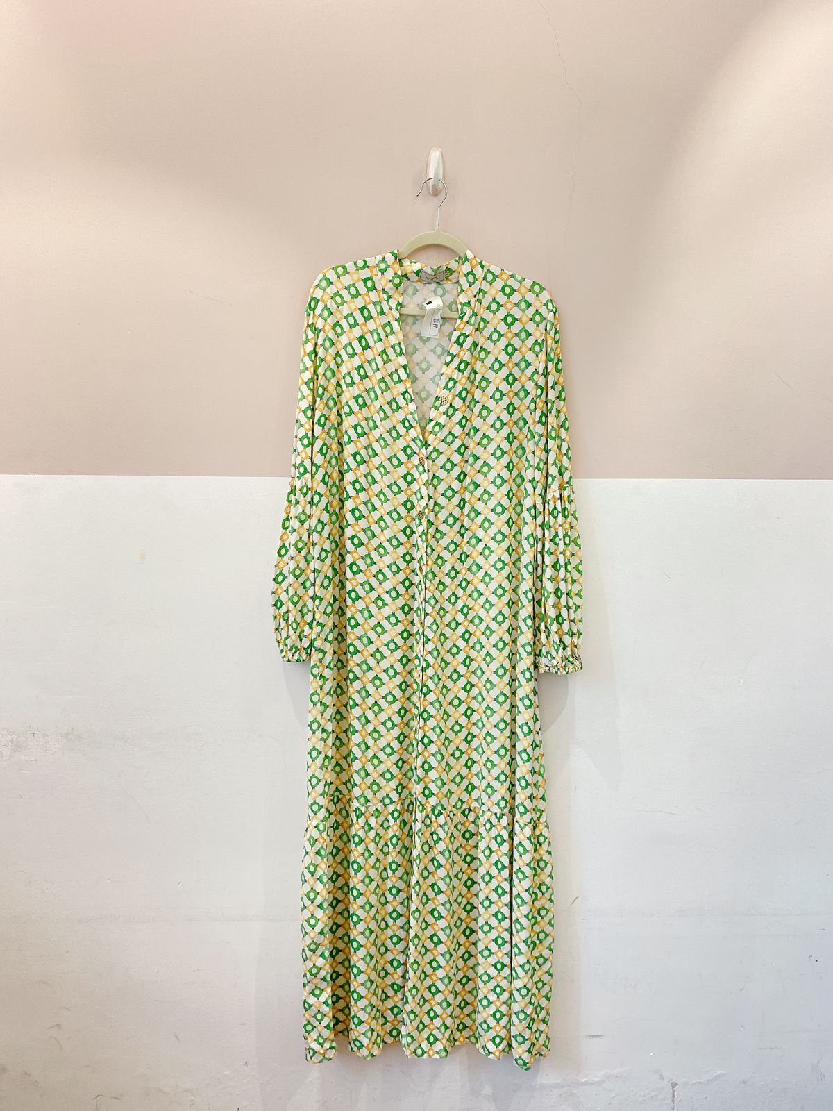 Vestido estampa azul e amarelo Anpô M
